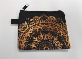 NEU! Münz-Täschli / Necessaire Mandala Schwarz Gold