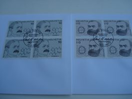 Sondermarken Nobelpreis 1996, FDC Satz + 4erblocks, 3 Belege