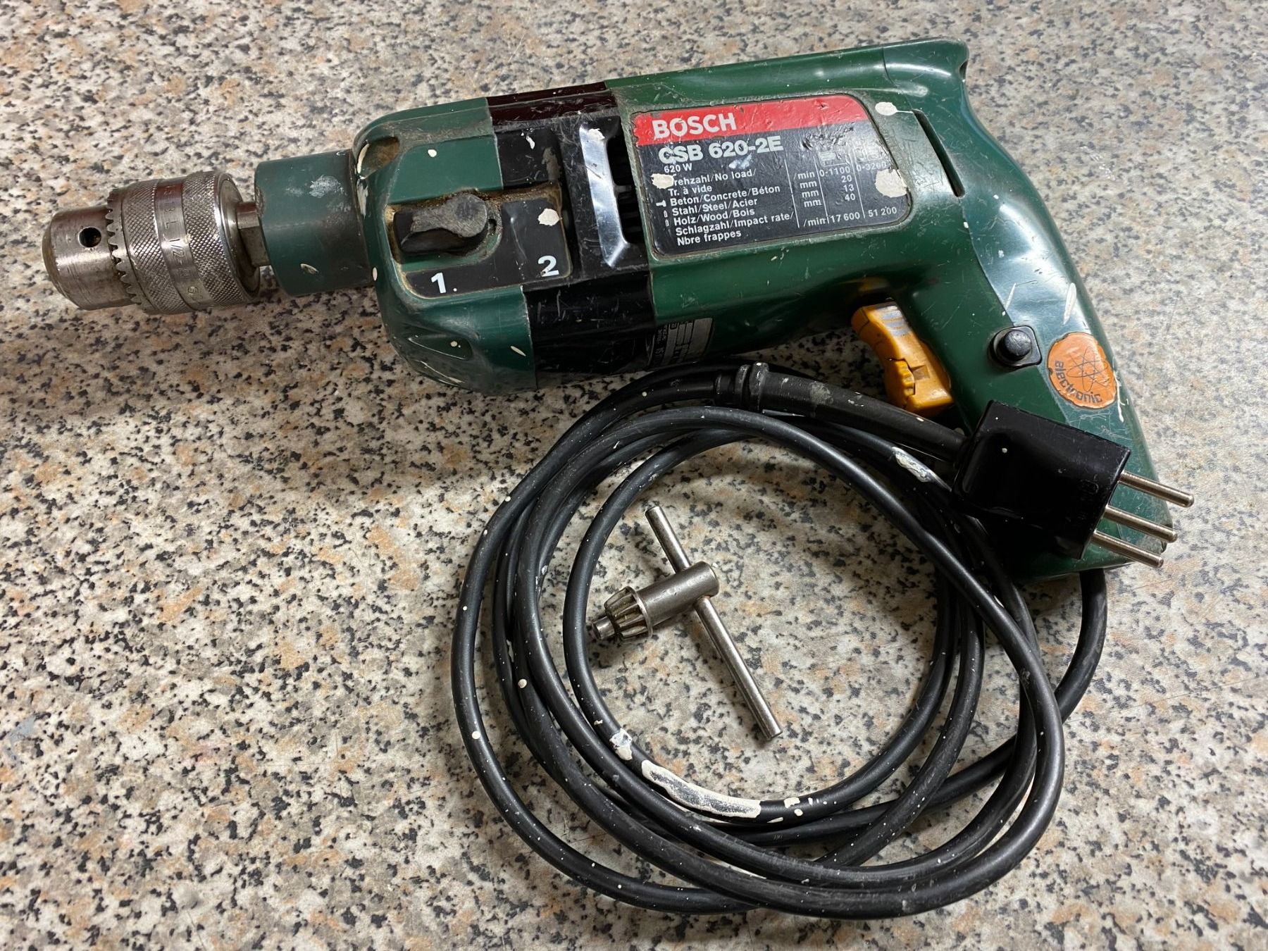 Bosch Trapani: Schlagbohrmaschine Bosch CSB 620-2E – Usato da Aesch BL venduto da hprrph