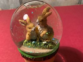 schöne Schneekugel mit Hasen 🐇🐇 Ki20