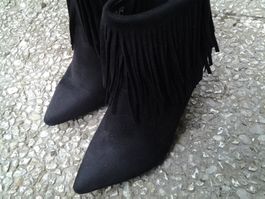 Bottine à franges Bohème noire Top Or pointure 38