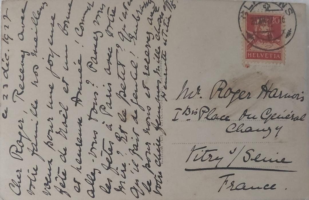 Cartoline postali: GRESALLEY Chalet & Dent de Jaman - 1927 – Usato da Delémont venduto da Domdom1 1