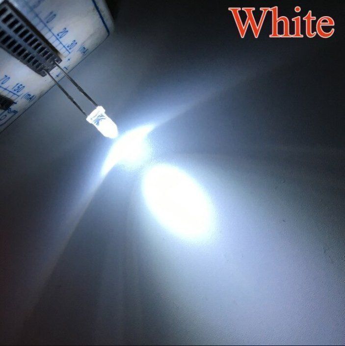 Lampade: LED Diode weiss 3mm Rund (10er Pack) – Nuovo (secondo la descrizione) da Liestal venduto da Kratzilla