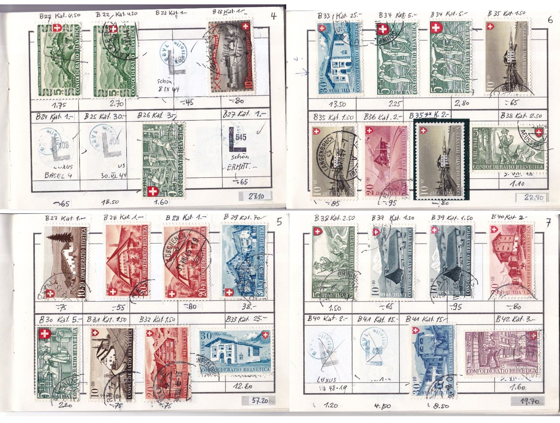 Alle Briefmarken: CH Briefmarken-Auswahlheft "Pro Patria" – Gebraucht aus Münchwilen AG von Nesar 1