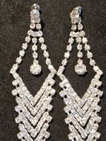 Vintage luxuriöse Strass Ohrhänger