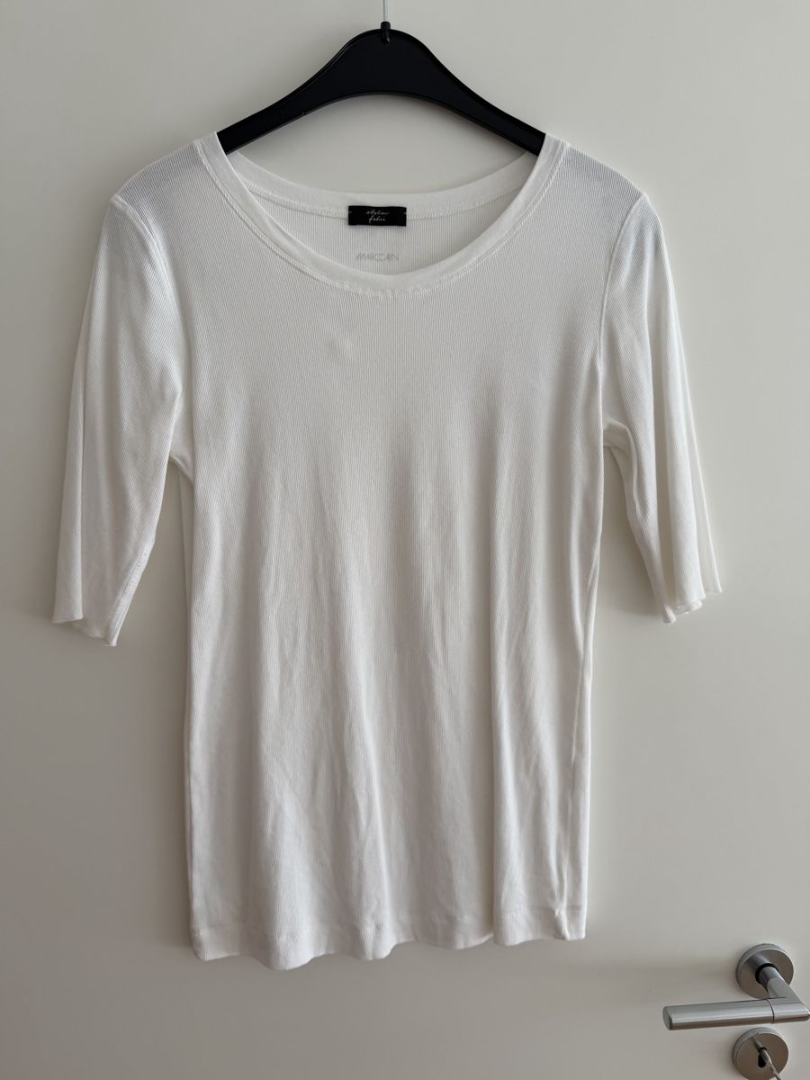 Marc Cain T-shirts: Marc Cain Basic-Shirt, Weiss, Grösse N4 – D'occasion à Gonten par dianno