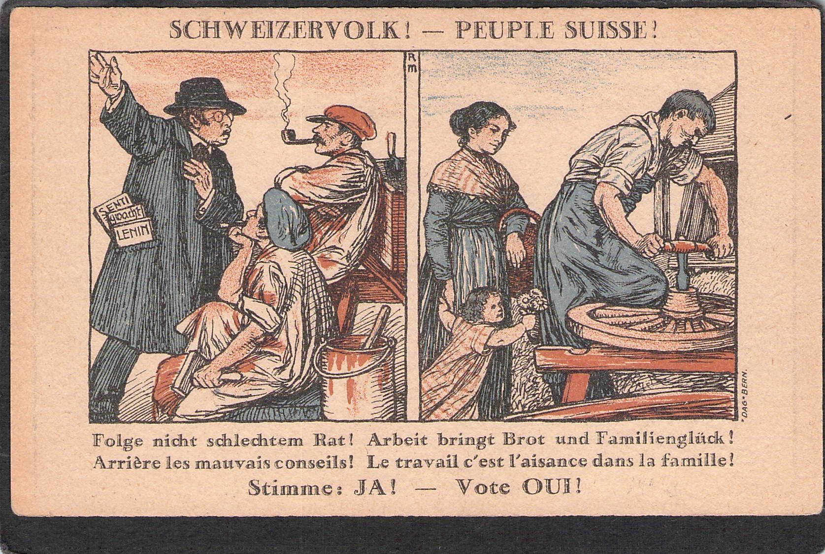 Cartoline postali: #Schweizervolk, Propaganda - Karte – Usato da Reichenburg venduto da Pipo-67