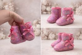 UGG Baby Boots, Pink, Bow Detail, Size 0-9Months, Cute!