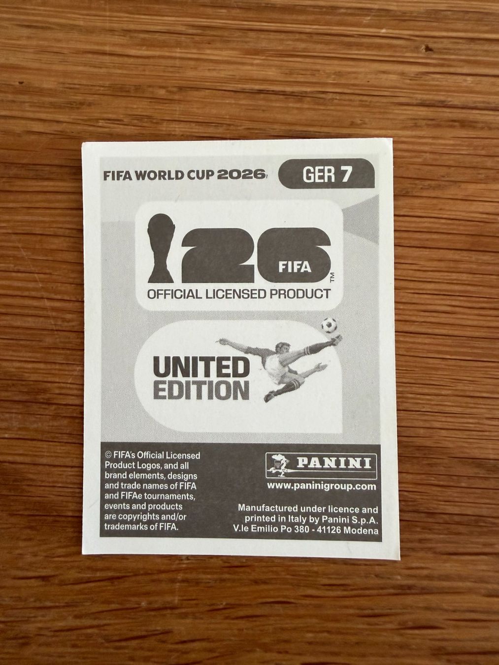 Panini Carte collezionabili: FIFA WM 2026 Panini Sticker GER 7 – Usato da Egg b. Zürich venduto da pie_9jrw 1