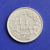 Schweiz 1 Fr. 1904 gute Erhaltung rarer Jahrgang