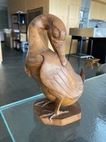 Wunderbare, alte Ente, Holz, handgeschnitzt, Japan, signiert
