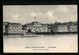 Luzern, Hotel Schweizerhof mit Flusspart