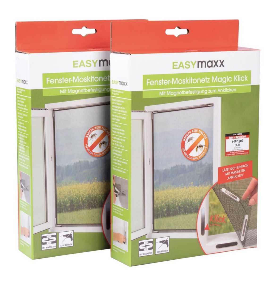 Sonstiges für Haushalt & Wohnen: 2x Easymaxx Moskitonetz Magic Klick – Neu und originalverpackt aus Schwyz von saraver