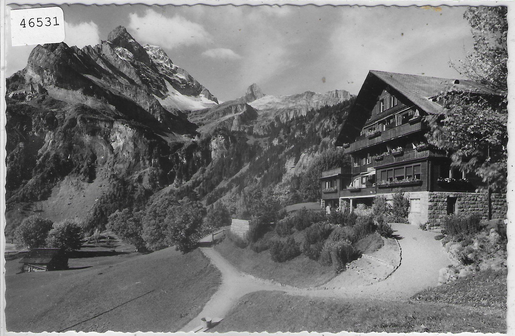 Ansichtskarten: Braunwald - Haus Bergrieden mit Ortstock – Gebraucht aus Ettingen von Kartenplanet