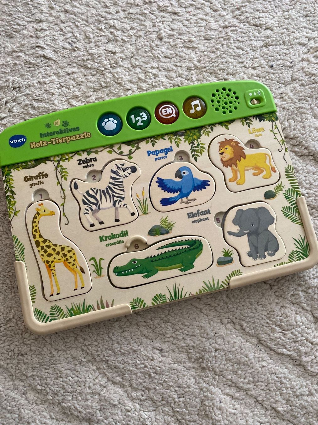 Vtech Giocattoli: Vtech Baby Interaktives Holz-Tierpuzzle – Usato da Gossau SG venduto da sha_jhp7