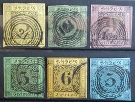 Baden Kat. 2-4 & 6-8 gest. 1851/58 Kat. 193 Euro