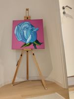 "Blue Rose" Acrylic Painting on Canvas 60 cm x 60 cm