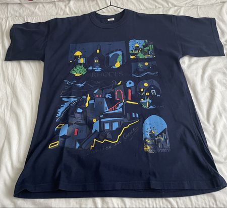 Rhodos Griechenl. Gr. L,T-Shirt, Vintage Style, Sommer Look!