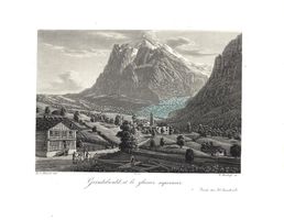 Grindelwald Aquatinta von Schmied