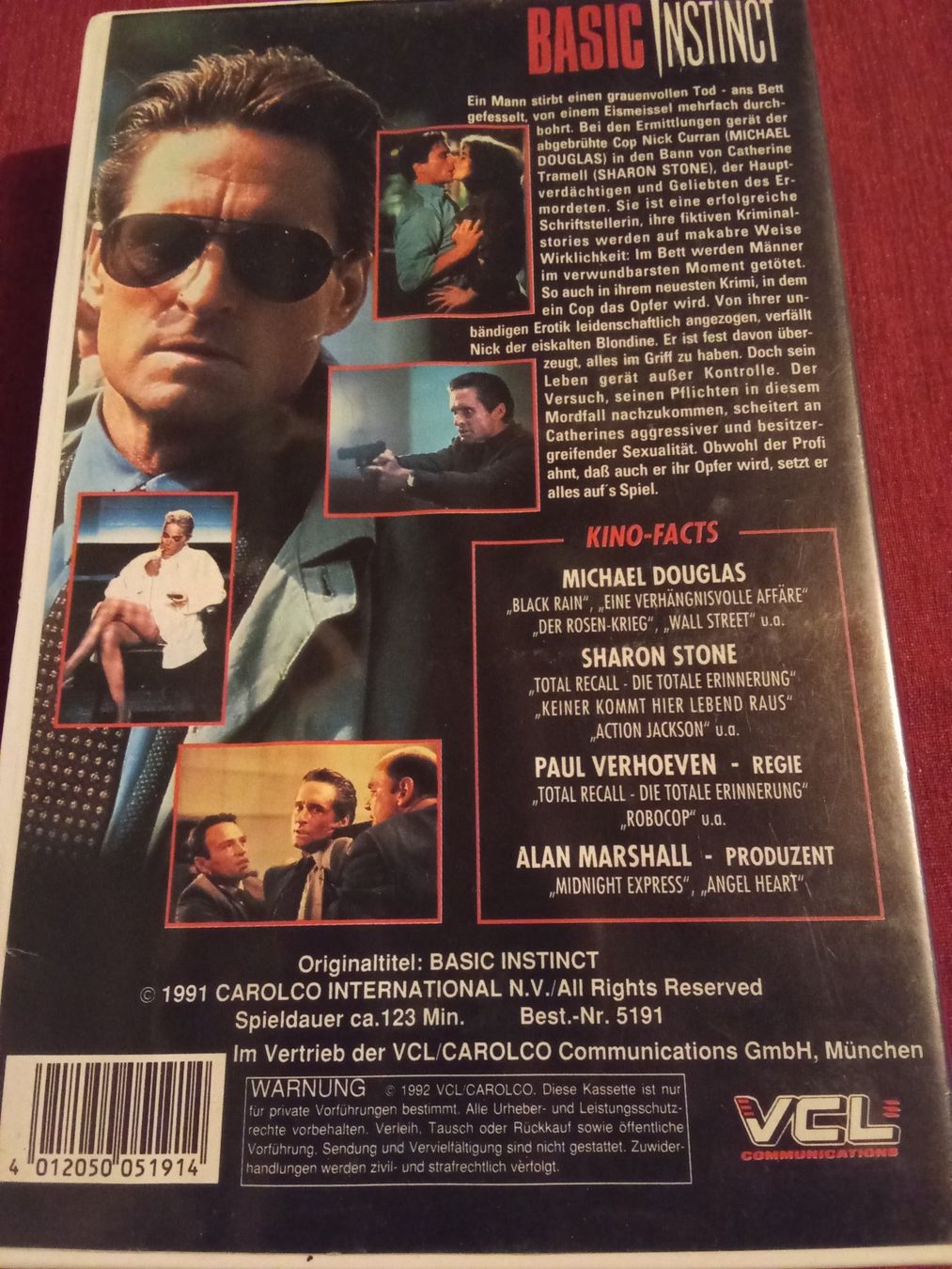 Tutti i VHS: Basic Instict (USA 1992) VCL VHS 5191 – Usato da Remetschwil venduto da Hofiii 1