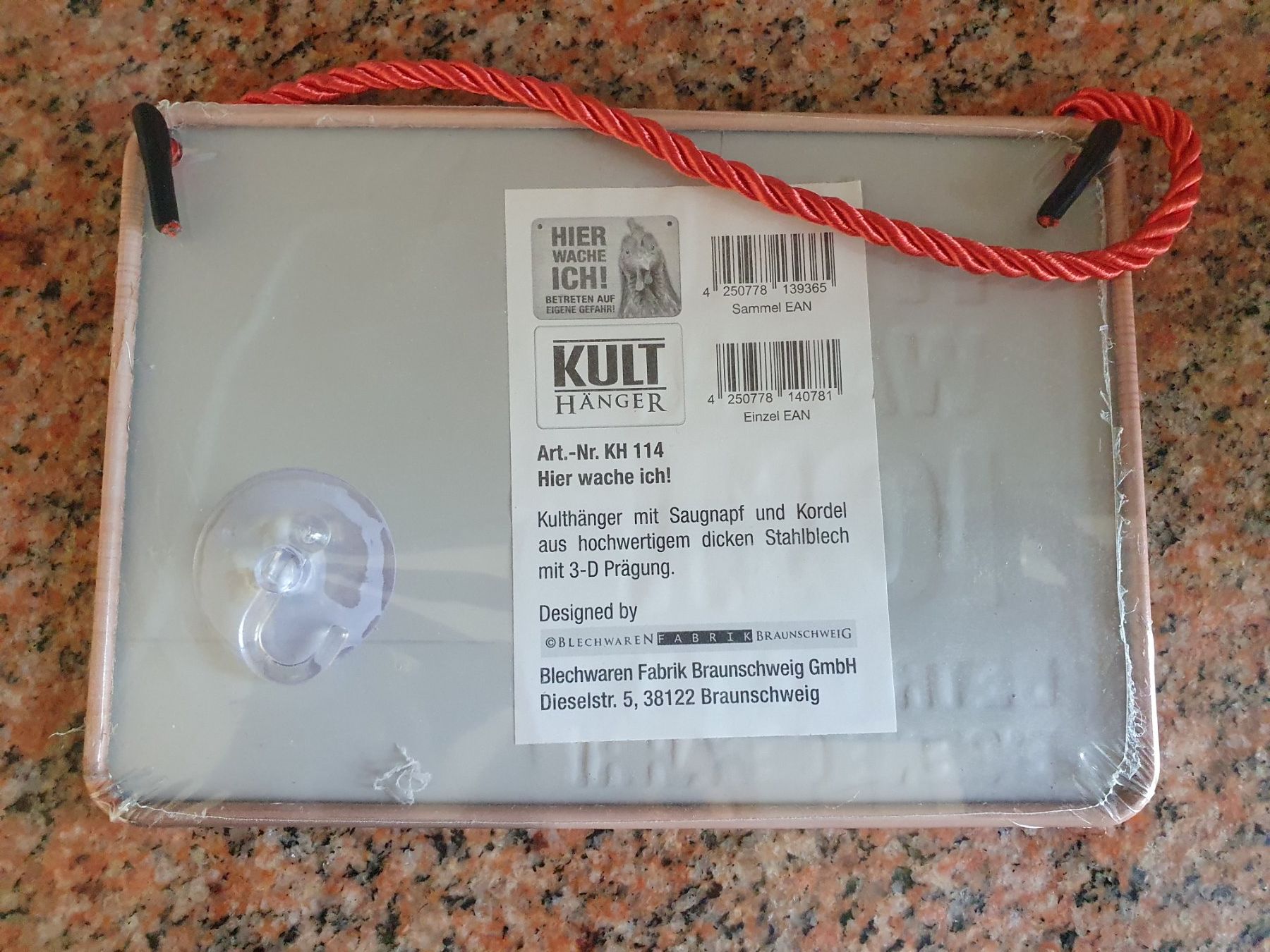 Schilder: Dekoschild "Hier wache ich" Blech Huhn – Neu und originalverpackt aus Winterthur von Natascha_1994 1