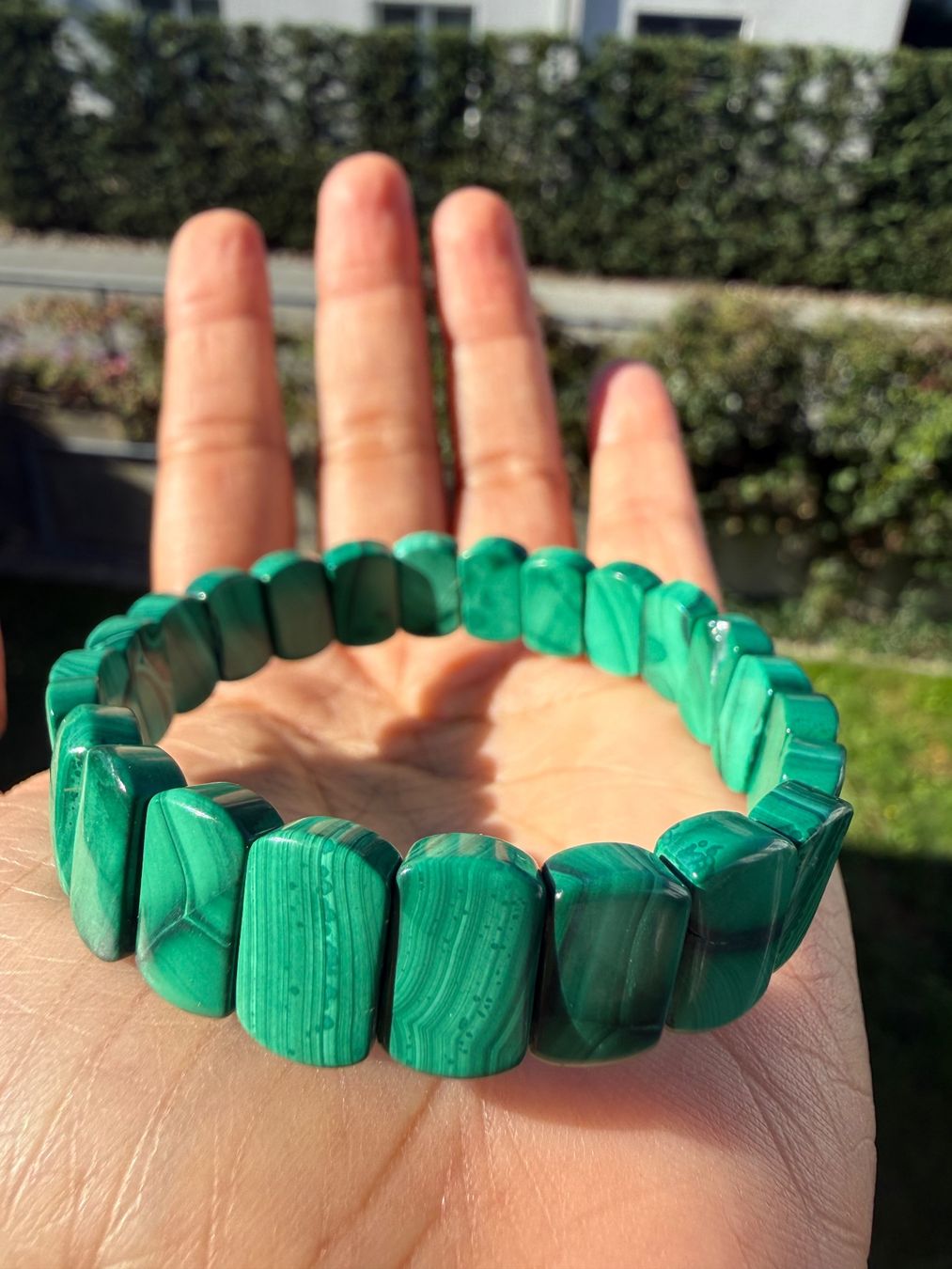 Bracciali & Braccialetti: %Rabatt% Malachit Armreif -Echstein – Nuovo (secondo la descrizione) da Jegenstorf venduto da SteinGlanz 2