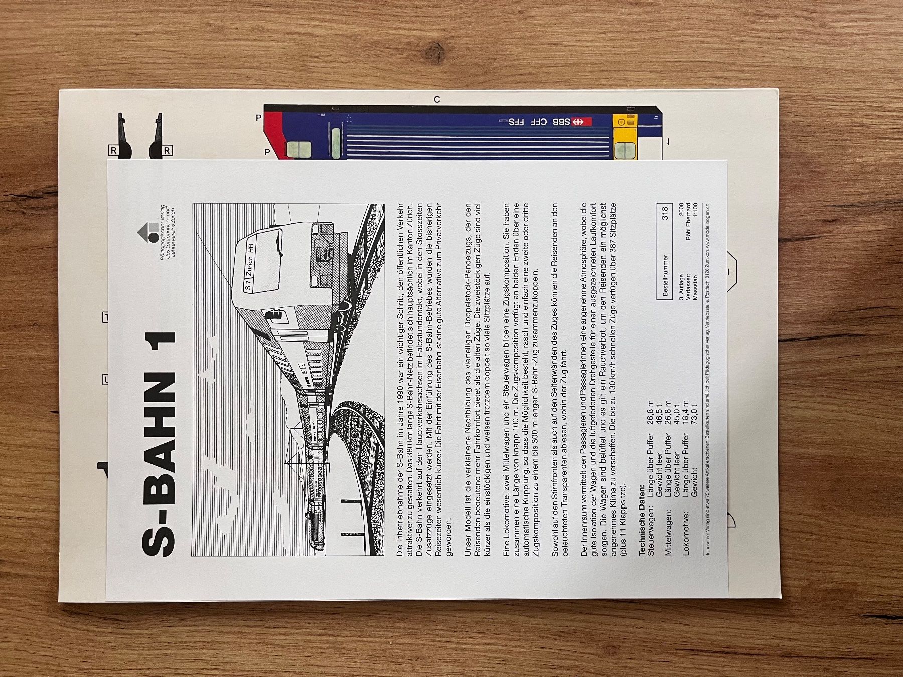 Kit bricolage: 1 Modellbogen Pädagogischer Verlag S-Bahn 1 – Usato da Büsserach venduto da bor_s88m