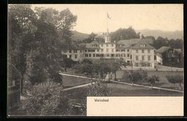 AK Weissbad, Parkanlagen vor dem Kurhaus