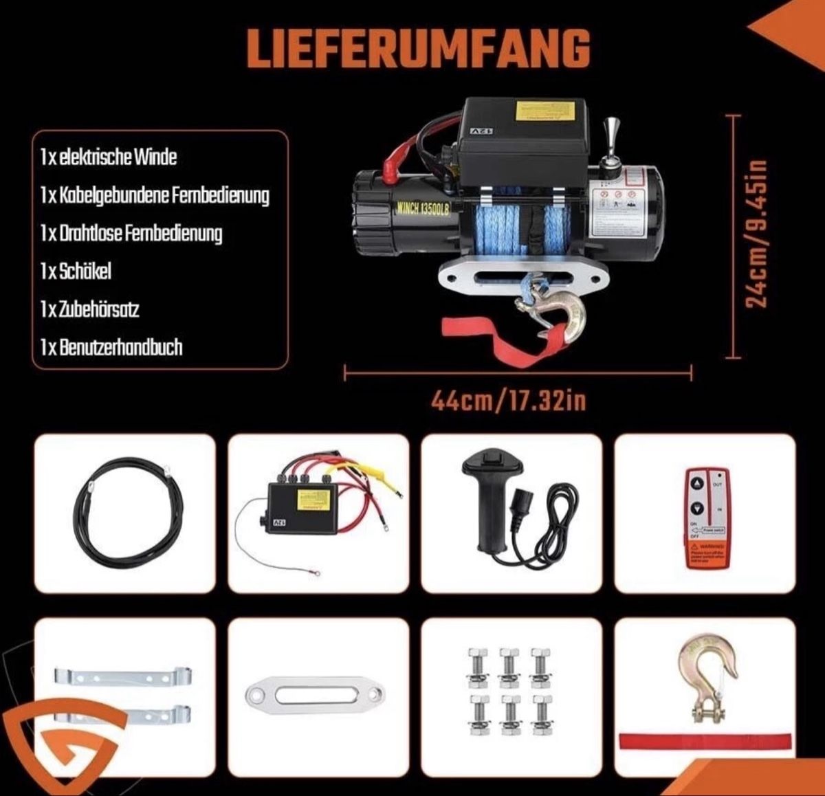 Altro per stoccaggio & trasporto: 12V Elektrische Seilwinde mit 13500LB – Nuovo e nell'imballaggio originale da Wiedlisbach venduto da naj_s6y8 2