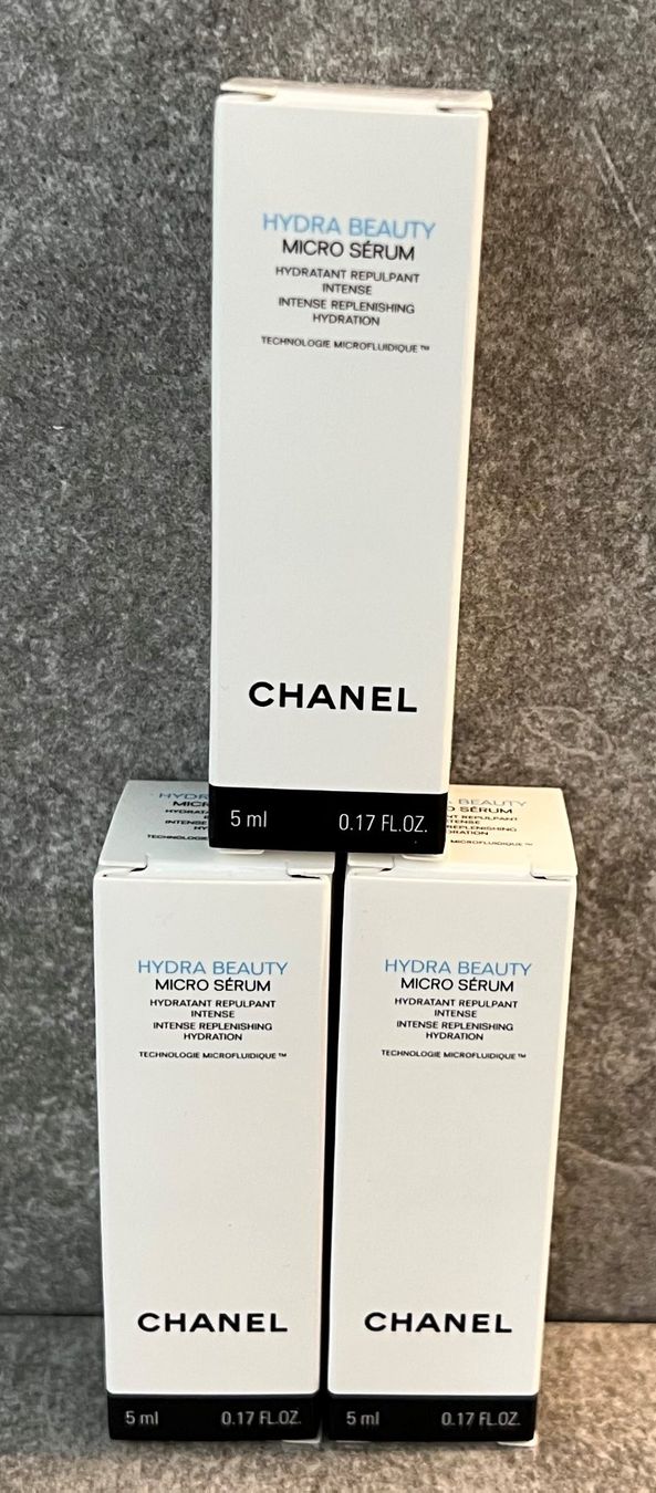 Chanel Cura del viso: CHANEL HYDRA BEAUTY MICRO SERUM: 3-teilig ... – Nuovo e nell'imballaggio originale da Klosters venduto da ClodiKL 1
