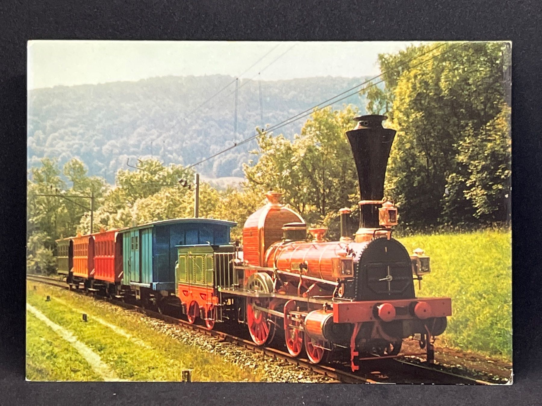 Ansichtskarten: "Spanisch-Brötli-Bahn", 1847 erste Eisenbahn der Schweiz... – Gebraucht aus Widnau von Brusi9