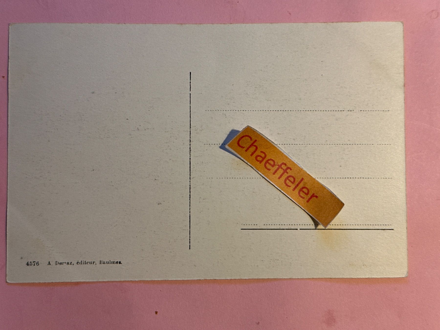 Cartoline postali: Grandson – Usato da Zürich venduto da Chaeffeler 1