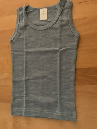 Achsel- Shirt Jeans-Blau Grösse 104, Wolle/Seide  Hocosa