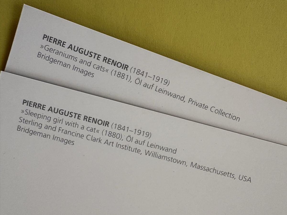 Ansichtskarten: AK mit Kunst von Pierre Auguste Renoir / Katzen – Gebraucht aus Rümlang von Kartenpost1 1