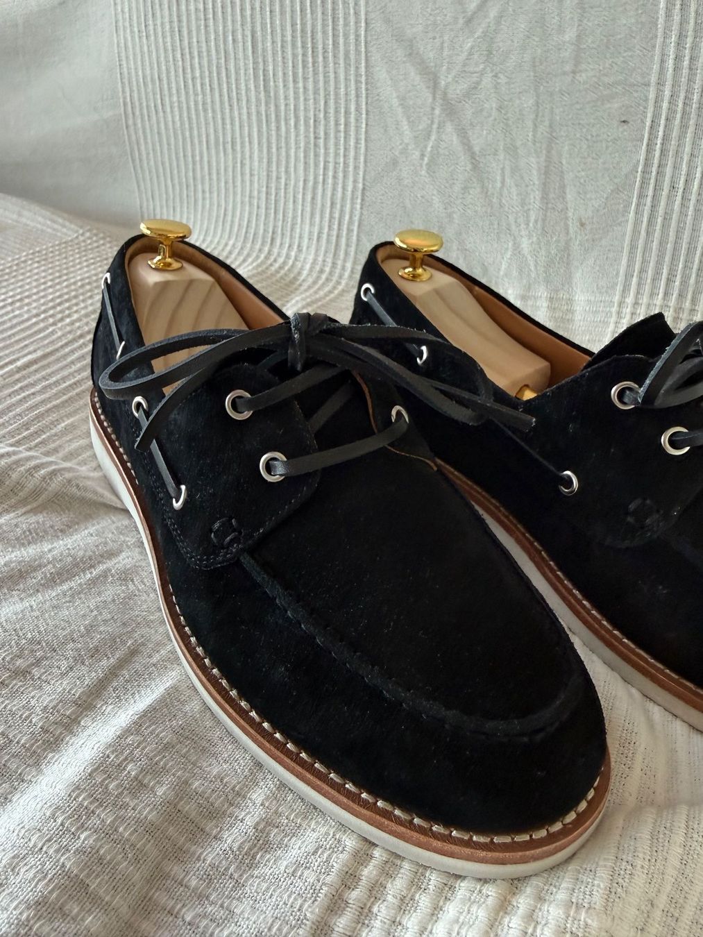 Brunello Cucinelli Scarpe da uomo: Brunello Cucinelli Wildleder Bootsschuhe / Loafer Schwarz 42 – Usato da Zürich venduto da Viz_119