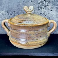 Sucrière pot à miel Sonia FAYOD Lausanne grés d'art émaillé