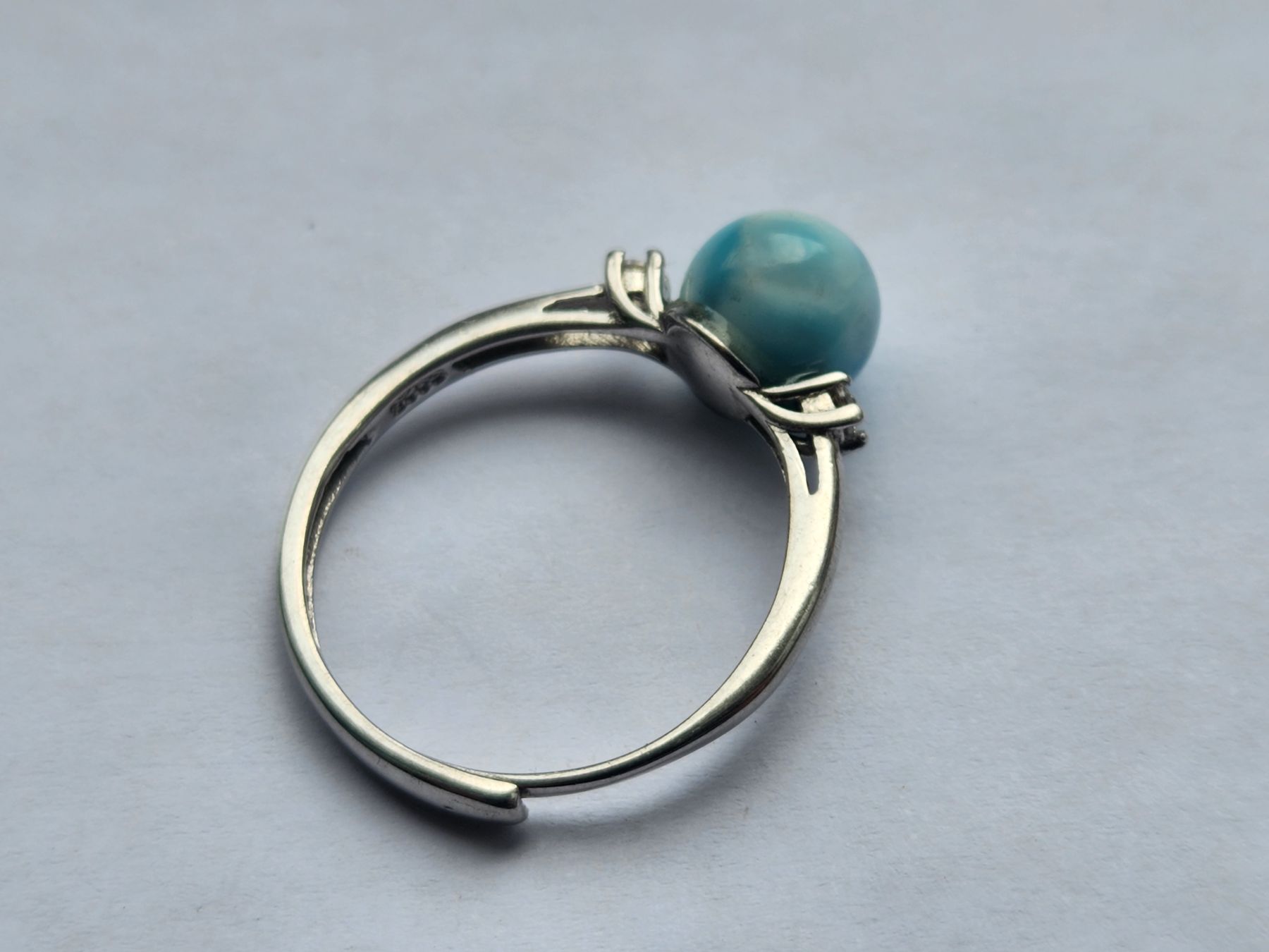 Anelli: Silberring 925er mit Larimar, Grösse verstellbar neu – Nuovo (secondo la descrizione) da St. Gallen venduto da GIULESGG 7