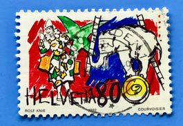 Nr.834 Weissclown mit Elefant  GESTEMPELT Sonderpostmarken 