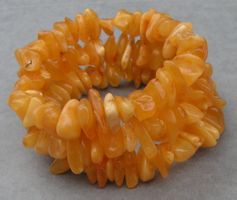 ♥ ARMBAND / Baltischer Bernstein / buttergelb / Memory Draht
