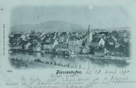 Diessenhofen-Mondschein-Karte gelaufen 1900