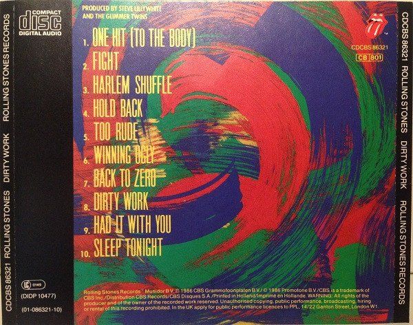CD: CD Rolling Stones - Dirty work (1986) – Usato da Möriken AG venduto da mineralia 1
