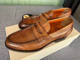 💎 Santoni – Mocassins cuir T.41 Portés 2x  avec Boîte