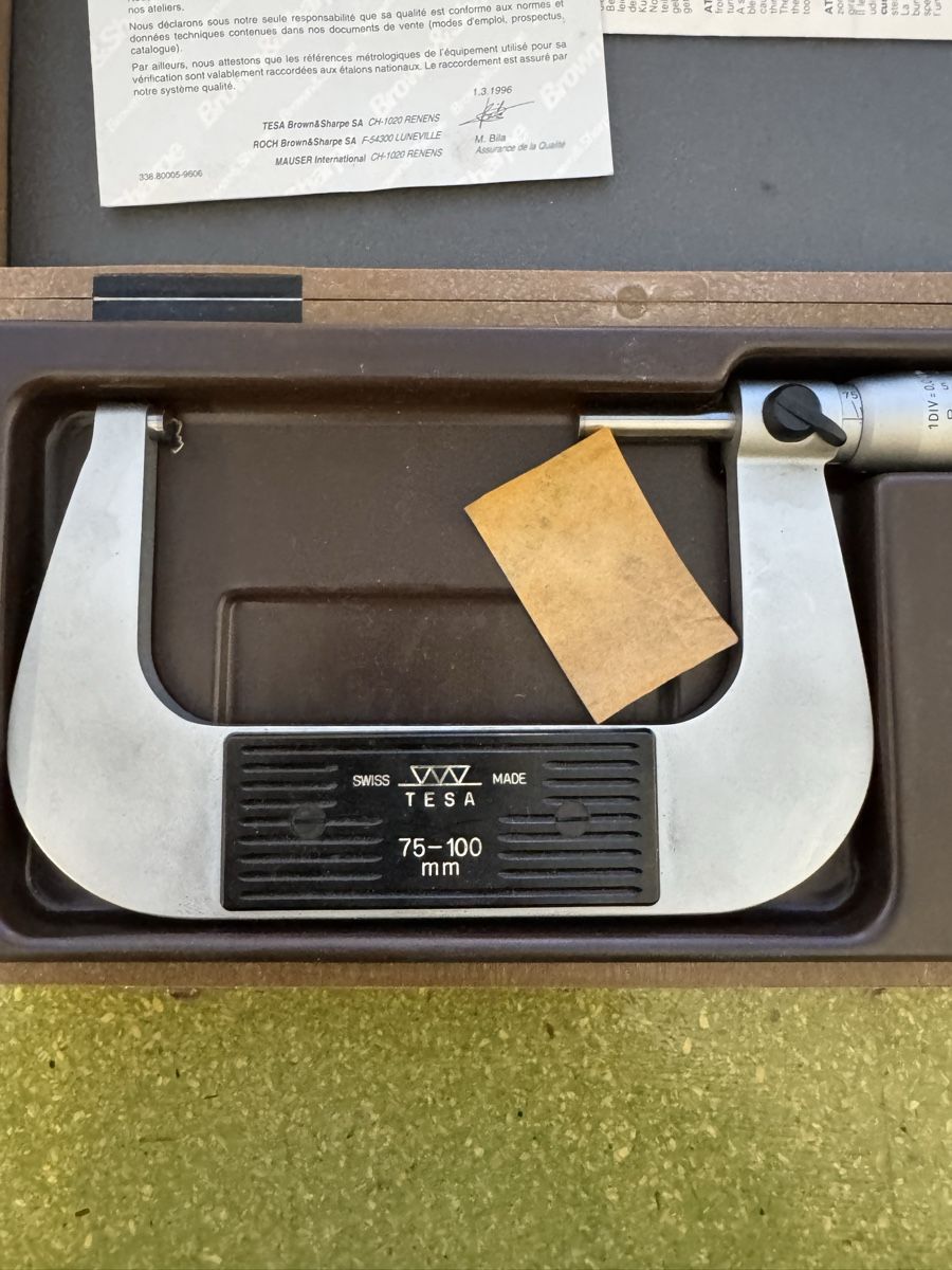 Tesa Messen: Micromètre TESA 75-100 mm avec coffret de rangement – Gebraucht aus Aarberg von SNMachines 3