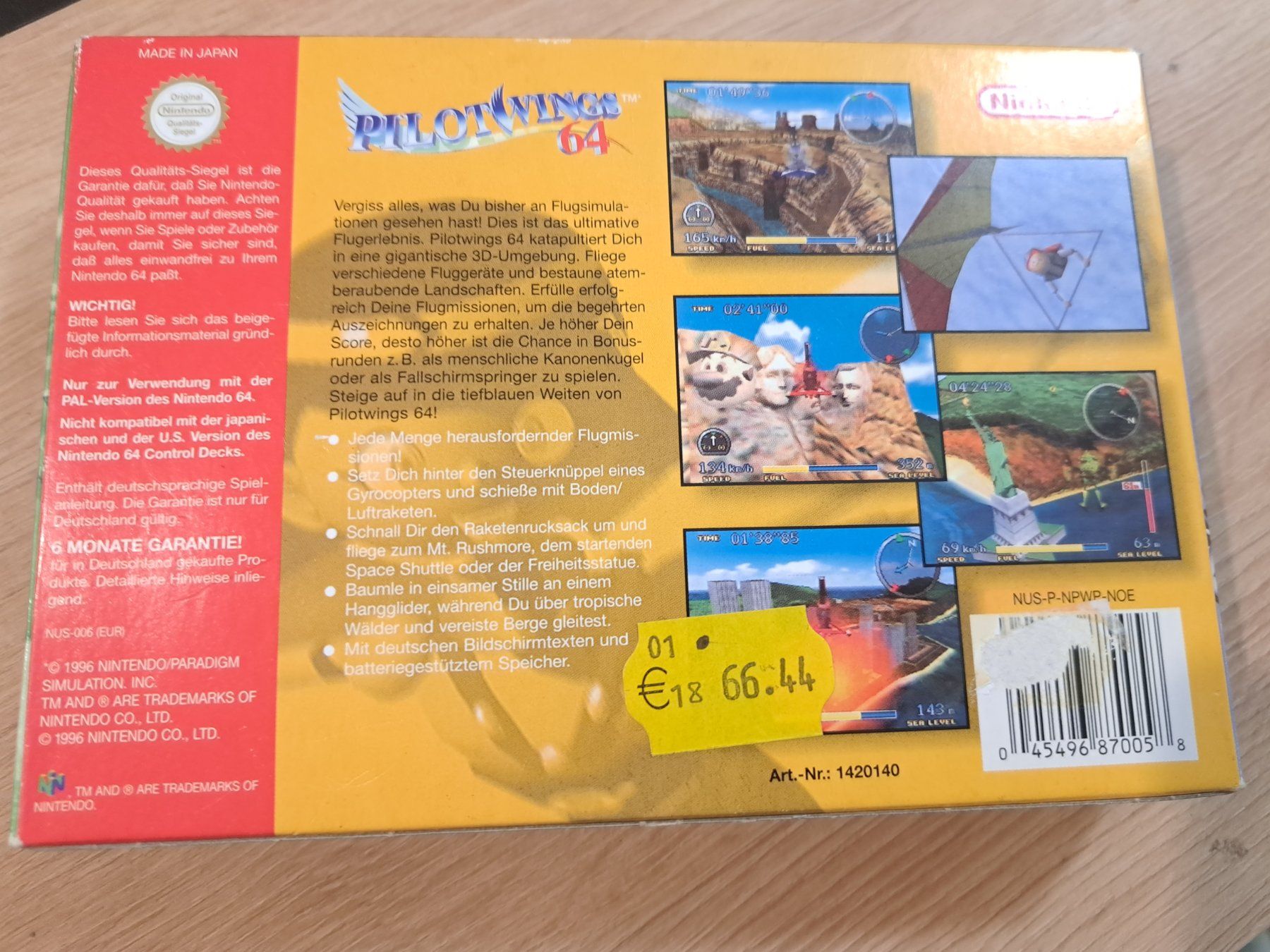 Nintendo Spiele: Nintendo 64 /  Pilot Wings 64 – Gebraucht aus koblenz von Retrotrip 1