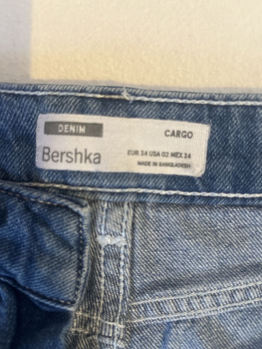 Bershka Jeans: Bershka cargo jeans gr 34 blau – Gebraucht aus Adligenswil von Phoenix2017 3