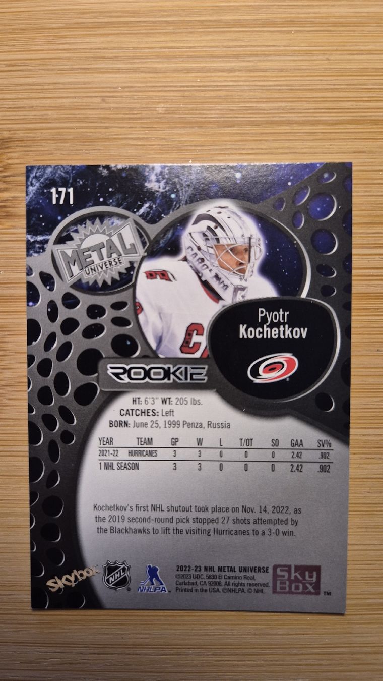 NHL Carte collezionabili: NHL Carolina Hurricanes Pyotr Kuchetkov – Usato da Bellach venduto da paedu-1980 1