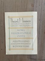 Vintage Werbebroschüre Theod. Hinnen Möbel, Stoffe in Zürich
