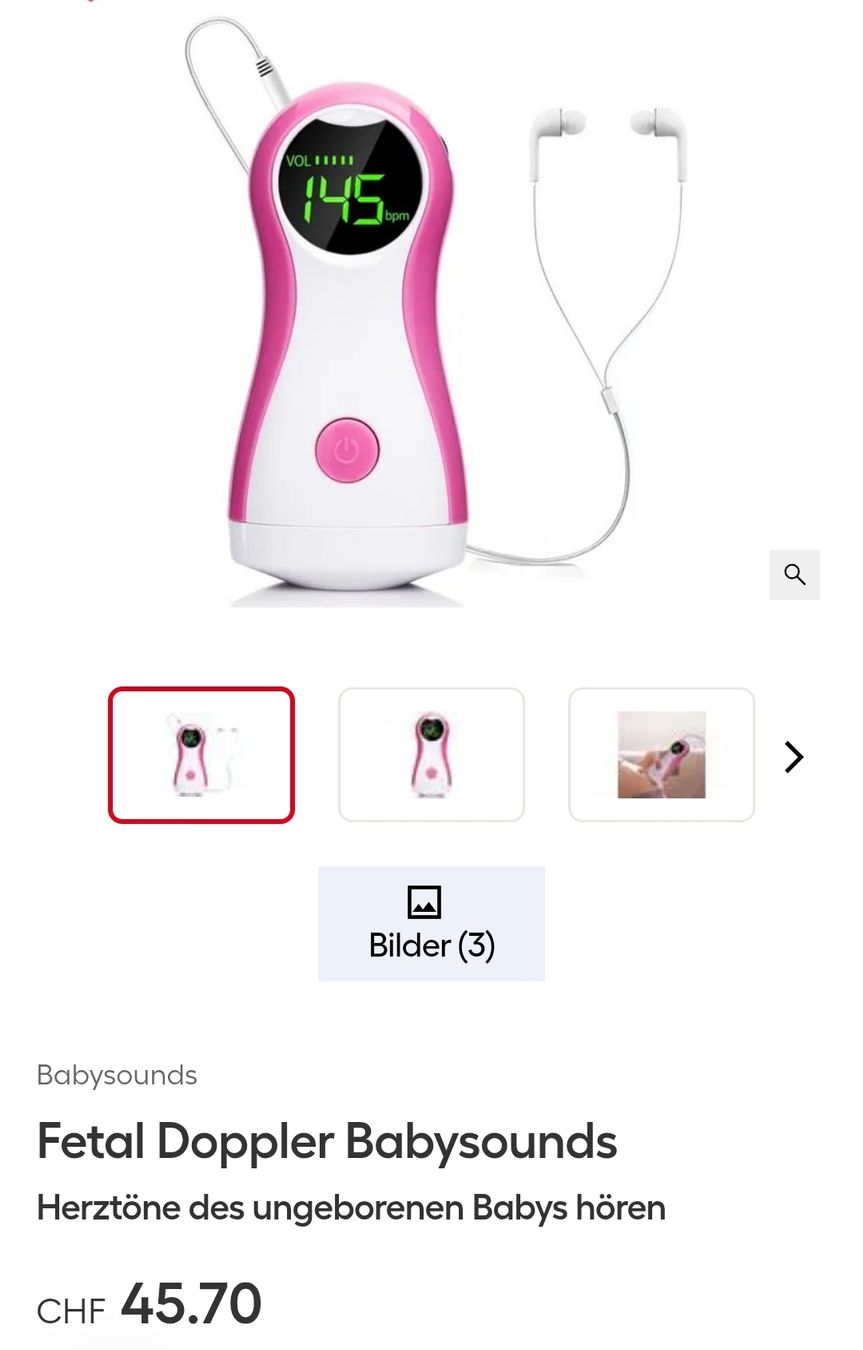 Attrezzature mediche: Fetal Doppler Babysounds – Usato da Hermiswil venduto da Volvorine