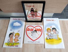 Liebe ist... Set: 1 Spiegel + 3 Postkarten