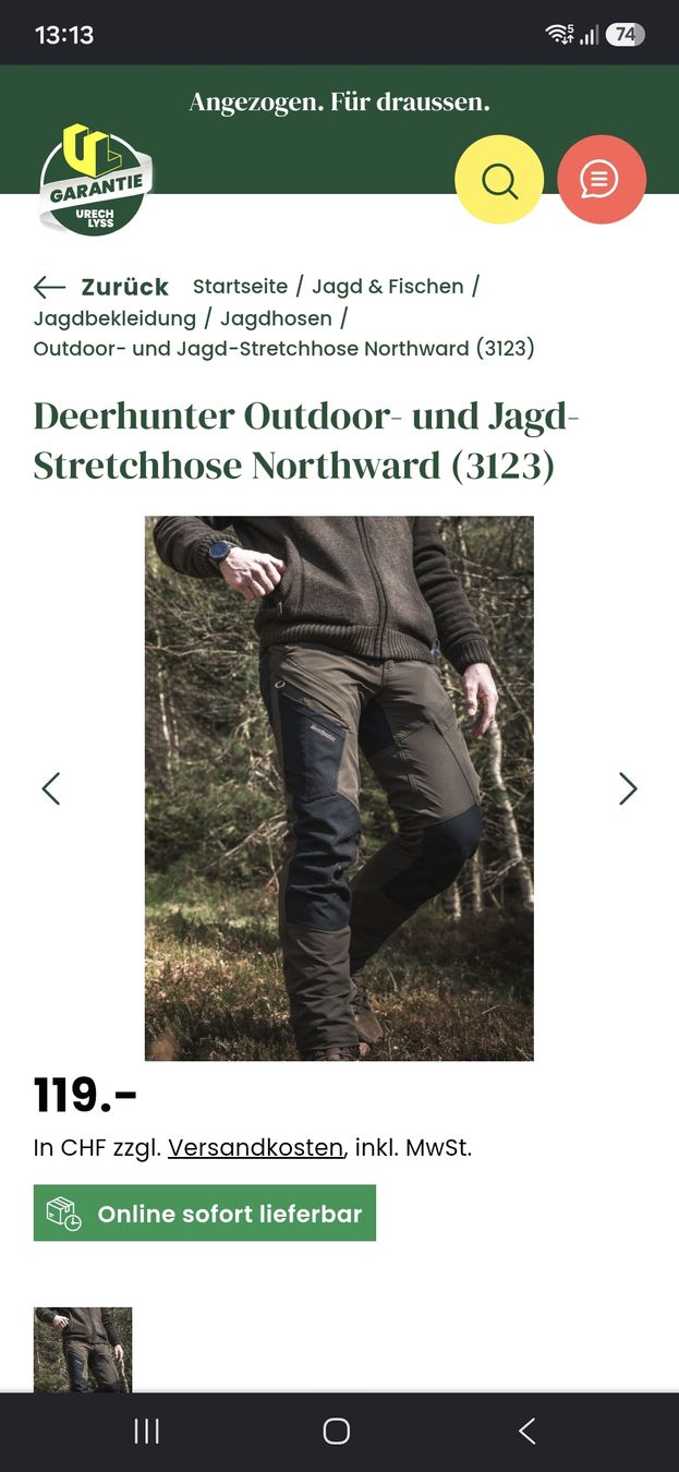Deerhunter Pantaloni: Deerhunter Jagthose 2 Stk. – Nuovo (secondo la descrizione) da Saanenmöser venduto da nico200509